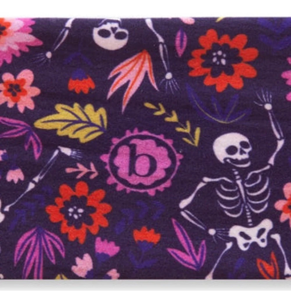 Baby Bling Dancing Skeleton Printed Knot Headband NWT